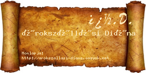 Árokszállási Diána névjegykártya